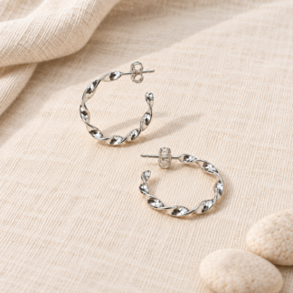 Twisted Hoop Earrings.