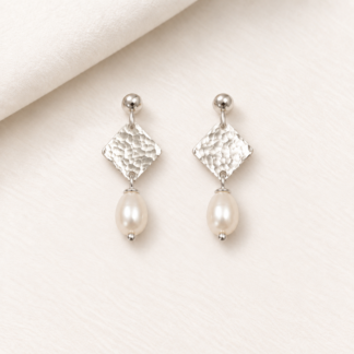 Diamond & Pearl Earrings.