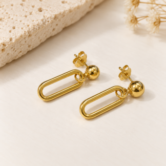 Link Earrings, GoldPlated.