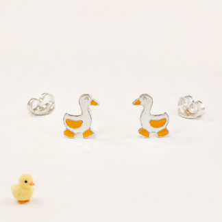 Enamel Duck Earring.