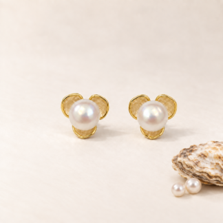 Pearl Garden Earrings, GoldPlated.