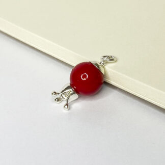 AGAVANZA necklace with red Jade Mashan