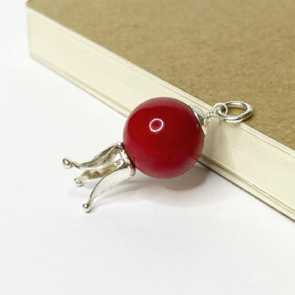 AGAVANZA necklace with red Jade Mashan