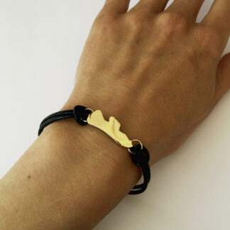 Fanø bracelet with leather.