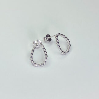 Oval spiral earring.