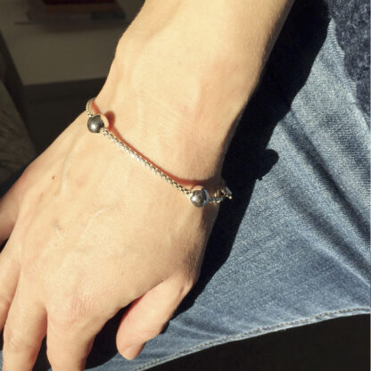 Silver Bead Bracelet. - Image 2