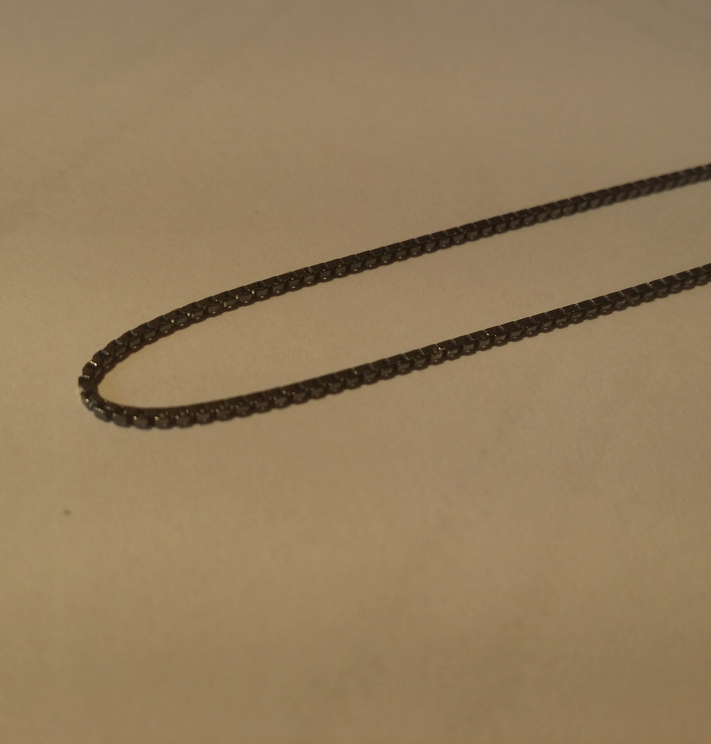 Venetian chain oxidized sterling silver 60 cm