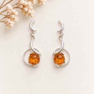 Amber Orbit Earrings.
