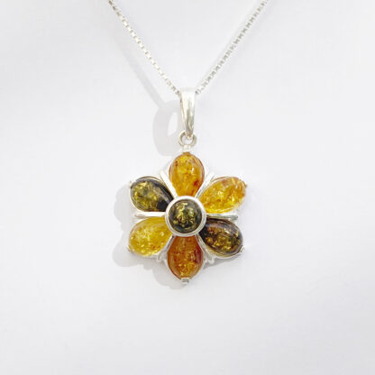 Amber Petal Flower Pendant. - Image 2