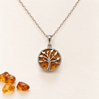 Amber Tree Pendant.