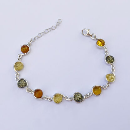 Bracelet with amber.